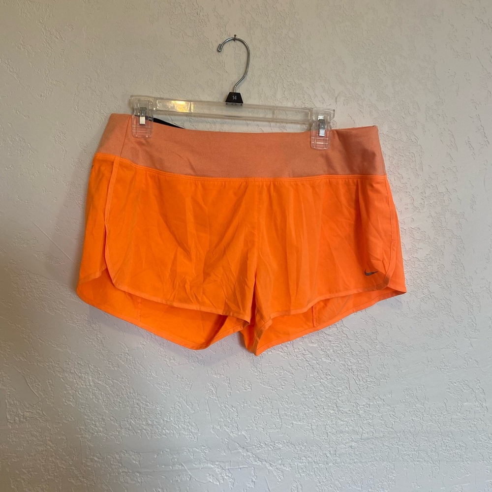 Nike orange workout shorts